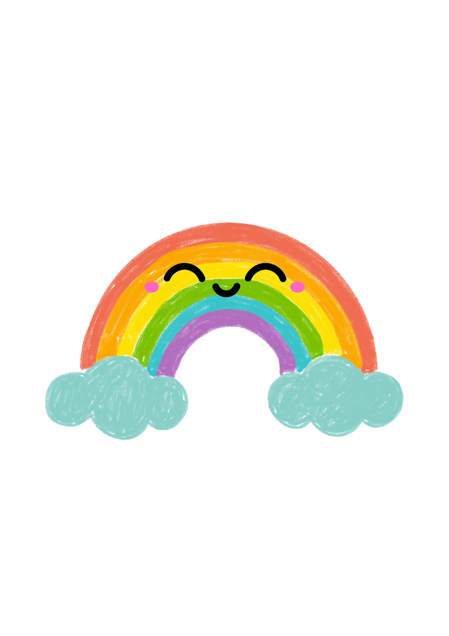 Smiley Rainbow Digital Print