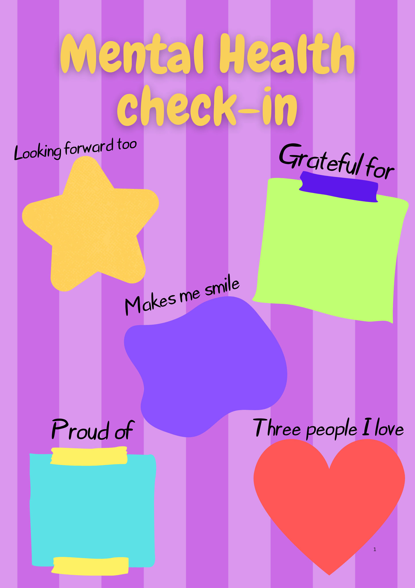 Mental Health Check-in Digital Print