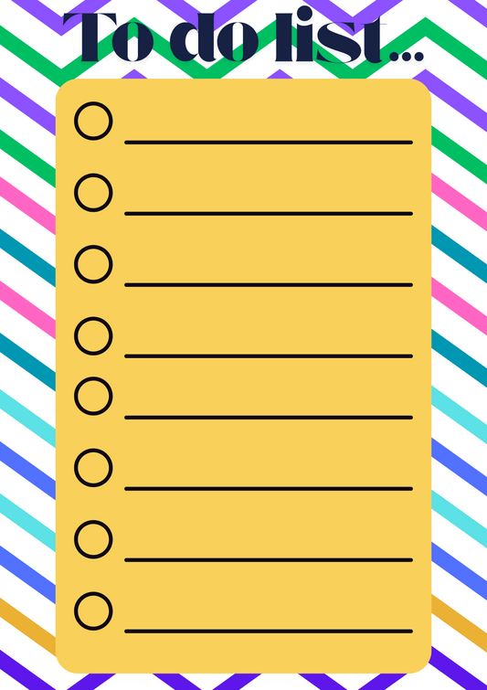 Zig zag to do list digital product